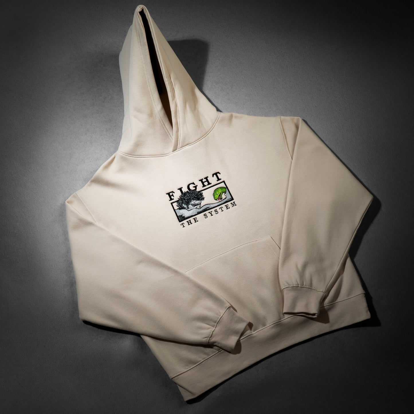 Fight The System Embroided Hoodie