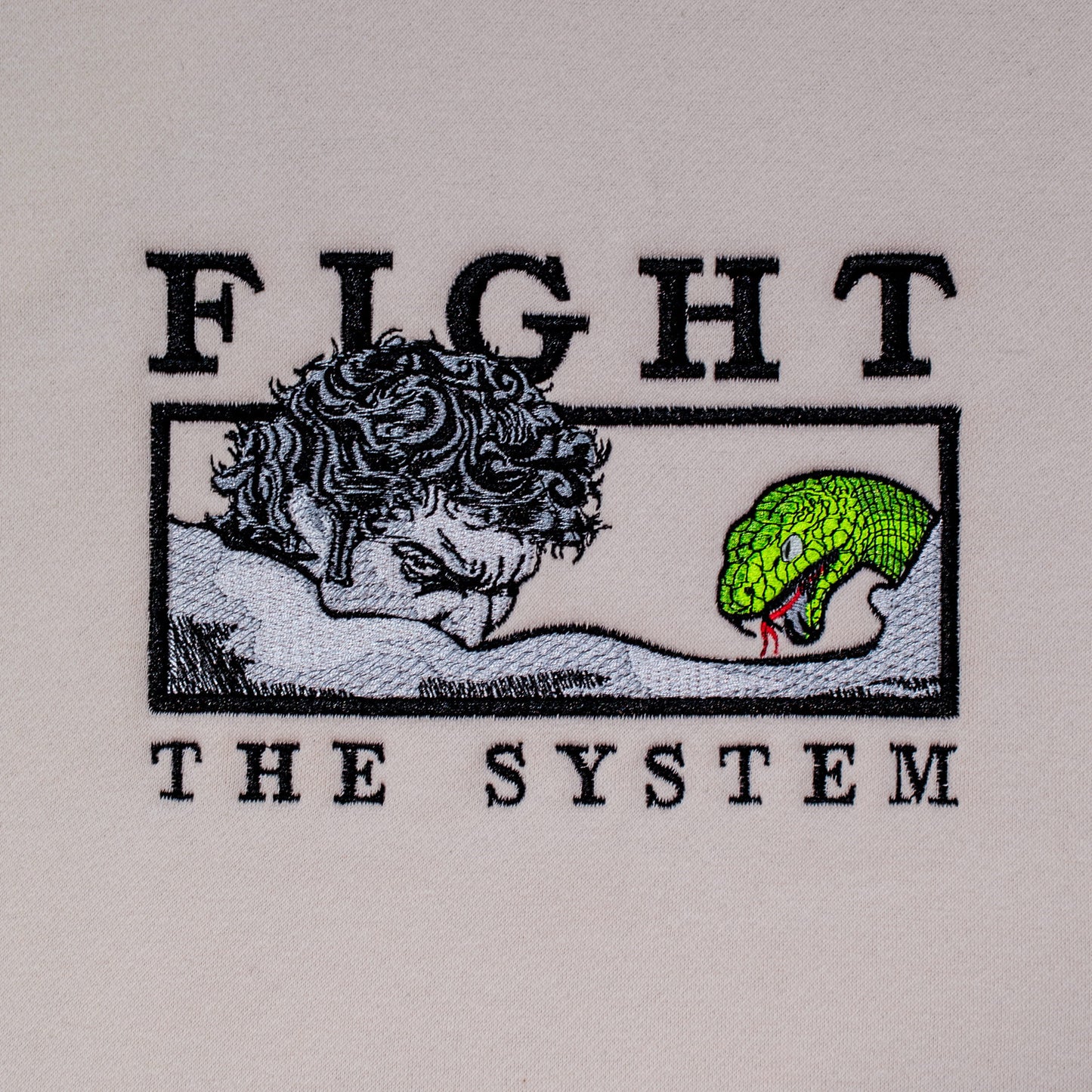 Fight The System Embroided Hoodie